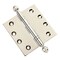 Embassy 4-1/2 x 4-1/2 Solid Brass Ball Bearing Hinge, Polished Nickel Finish Acorn Tips 4545BBUS14A-1 - alternate 1
